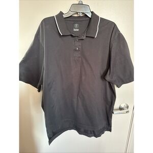 Nike Golf Mens Black Polo Shirt XL Short‎ Sleeve Embroidered Swoosh Collar Trim